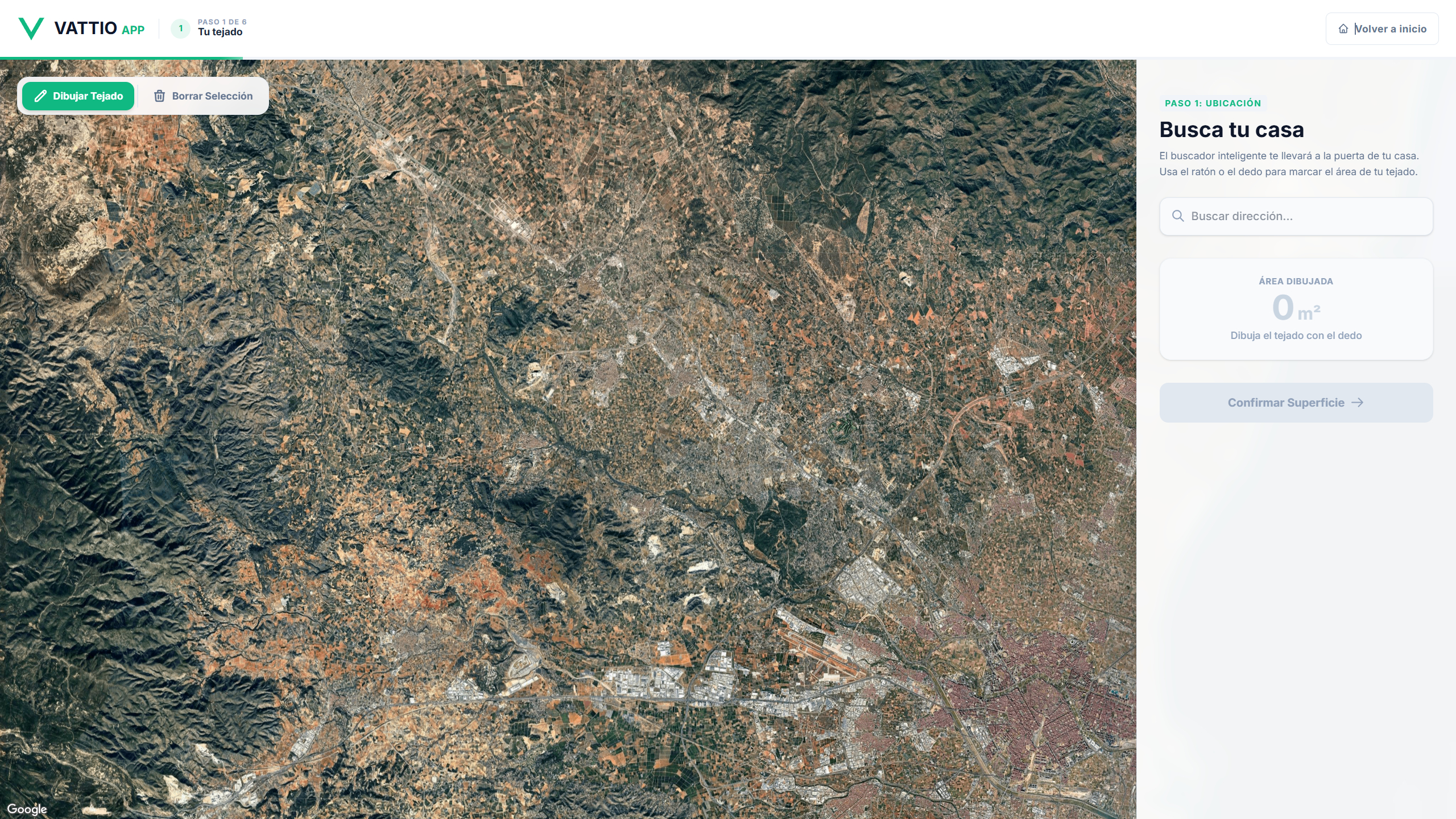 Dibuja el tejado en el mapa