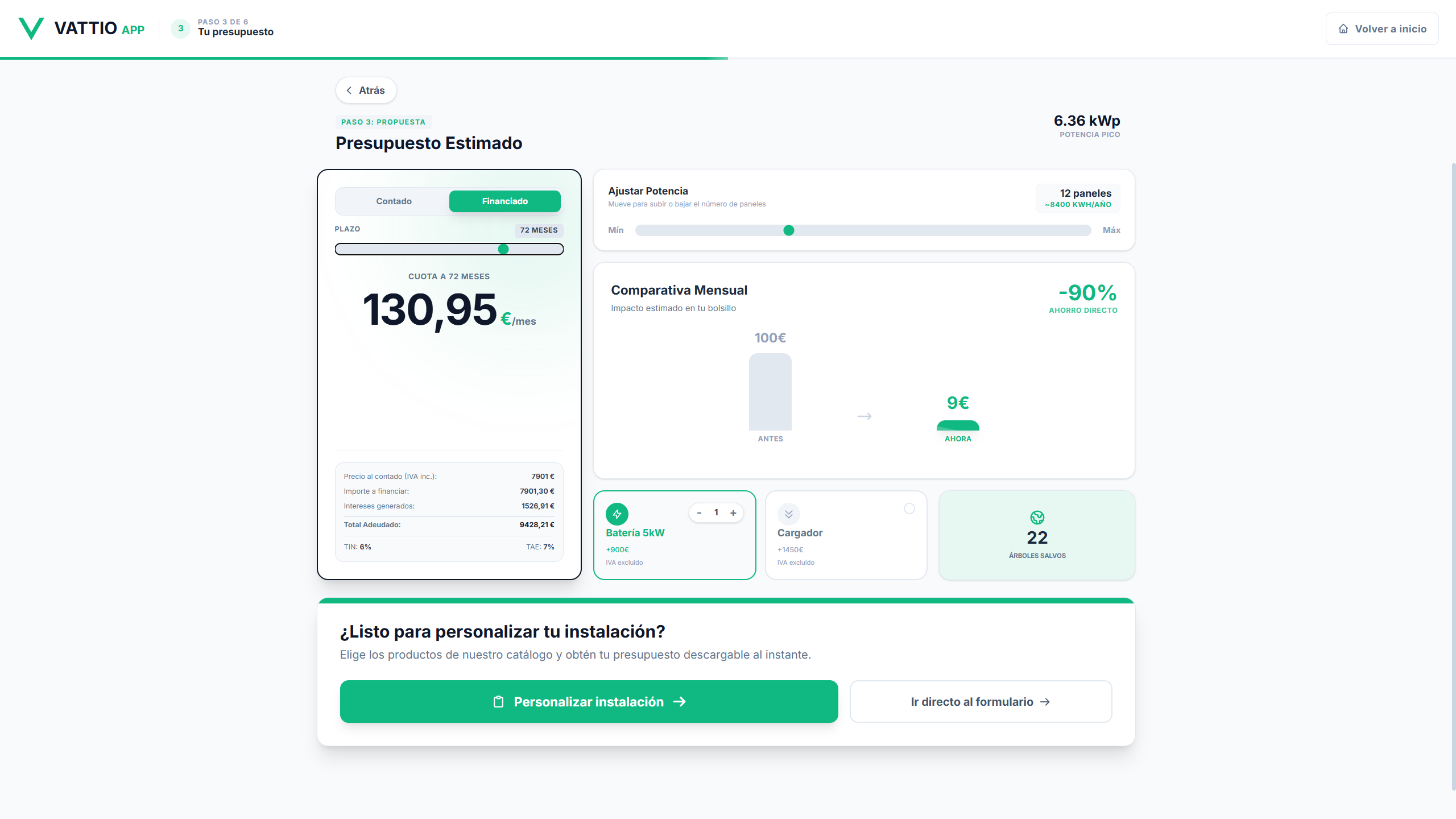 Financia o paga al contado